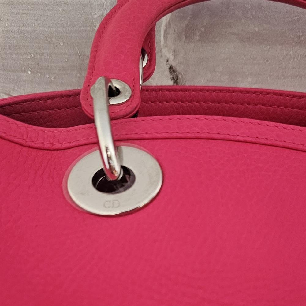 💗EUC Christian Dior Pink Diorissimo 2 way Calf Skin Leather Bag💗 - Picture 3 of 16